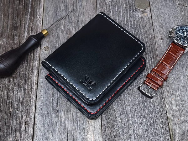 Classic Vertical Bifold Wallet - Black