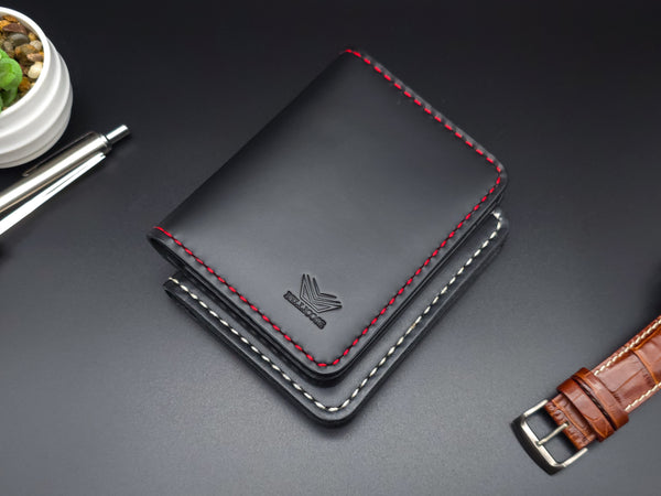Classic Vertical Bifold Wallet - Black