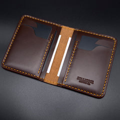 Bellicose Classic Vertical Bifold Wallet - Dark Brown