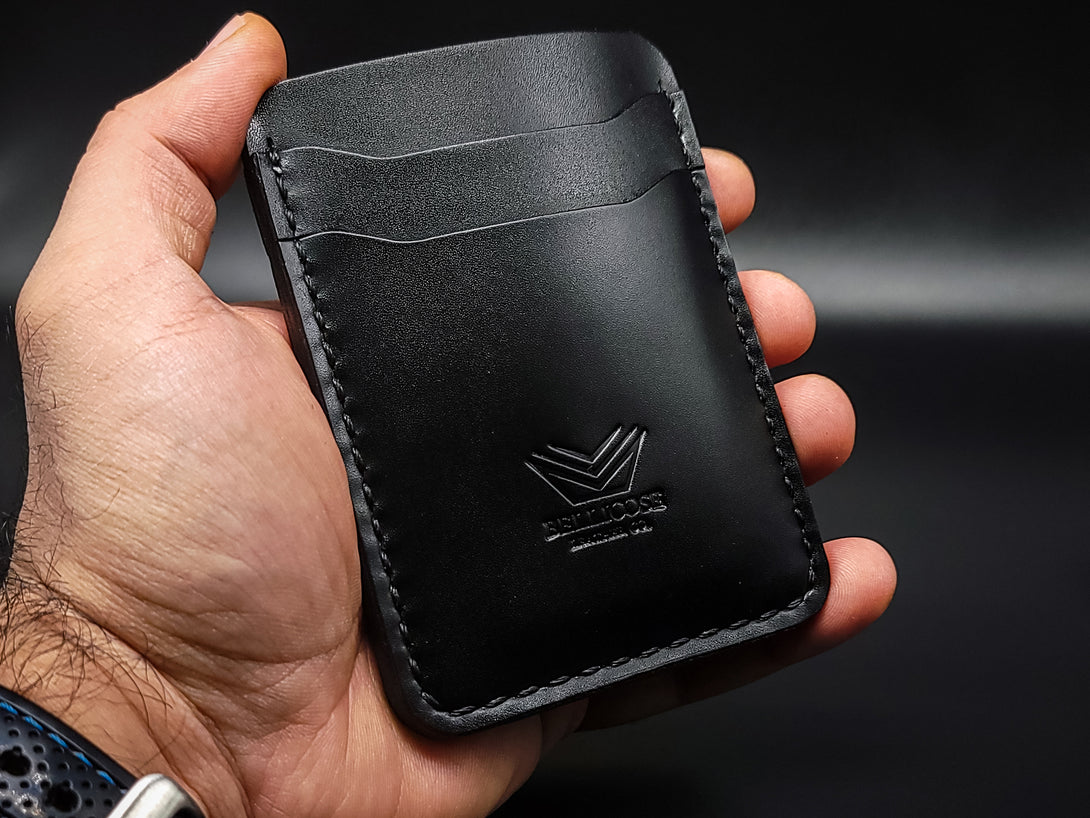 Vertical Five Pocket Wallet - Black