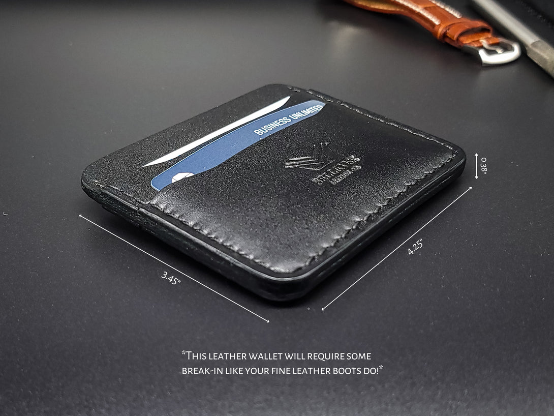 Horizontal Five Pocket Wallet - Black