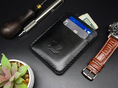 Vertical Five Pocket Wallet - Black