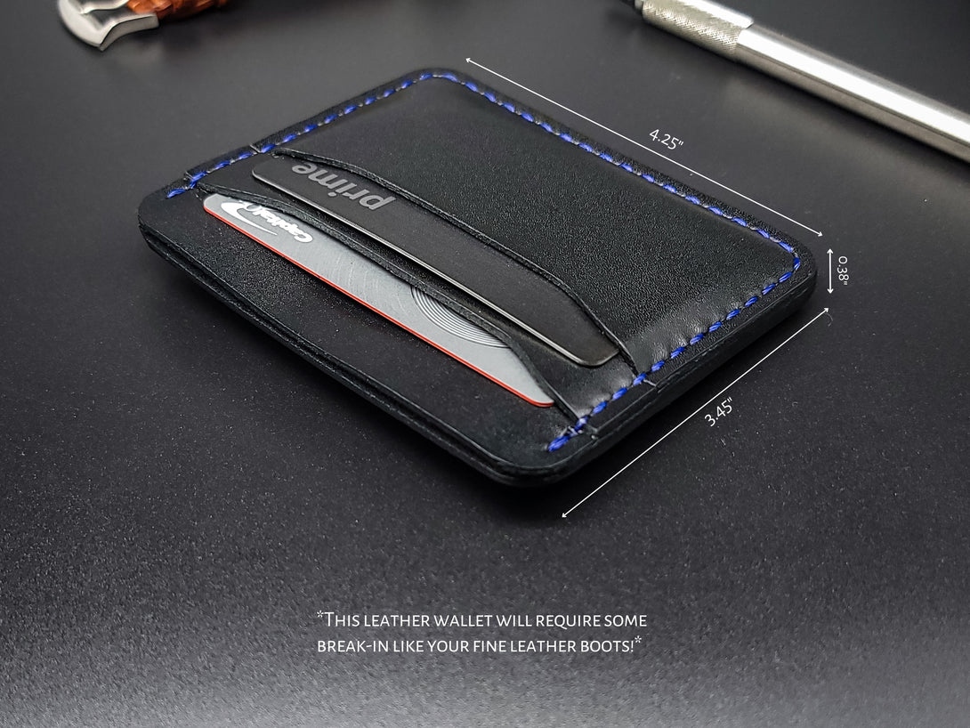 Horizontal Five Pocket Wallet - Black