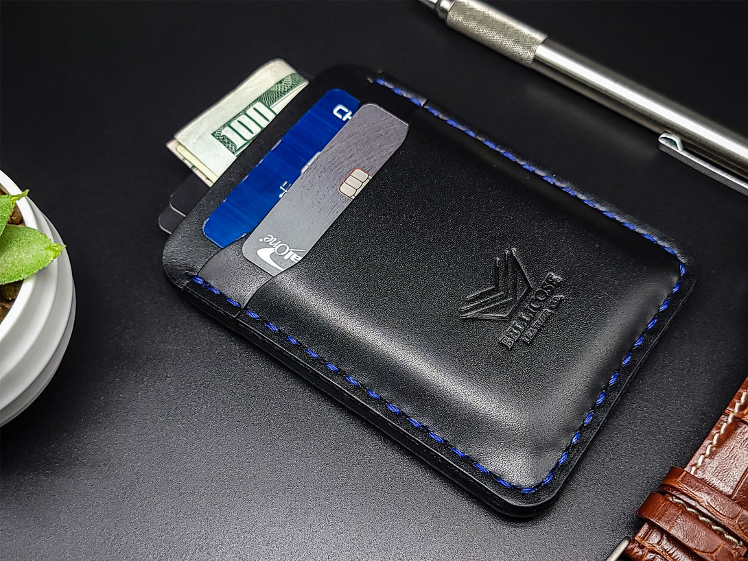 Vertical Five Pocket Wallet - Black