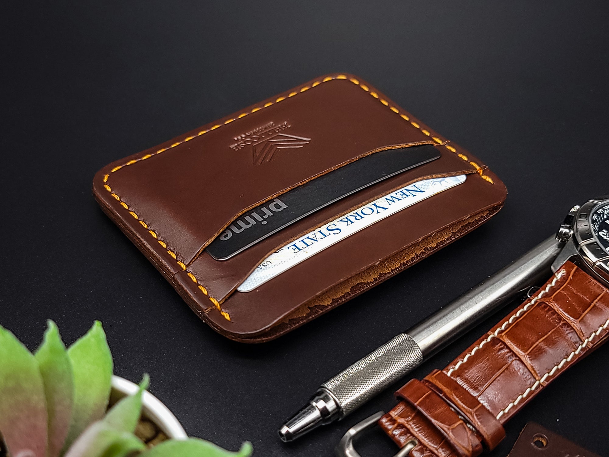 Horizontal Wallet Dark Brown Horizontal Five Pocket Wallet – Handcrafted by Bellicose ...
