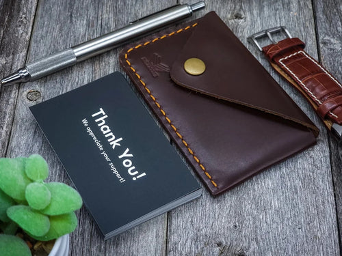 Minimalist Button Wallet & Business Card Holder Bellicose Leather Co Bellicose Leather Co. Minimalist Button Wallet & Business Card Holder Bellicose Leather Co Bellicose Leather Co.
