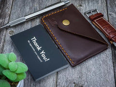 Business Card Holder - Dark Brown