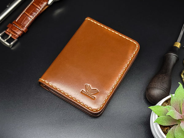 Classic Vertical Bifold Wallet - Brown