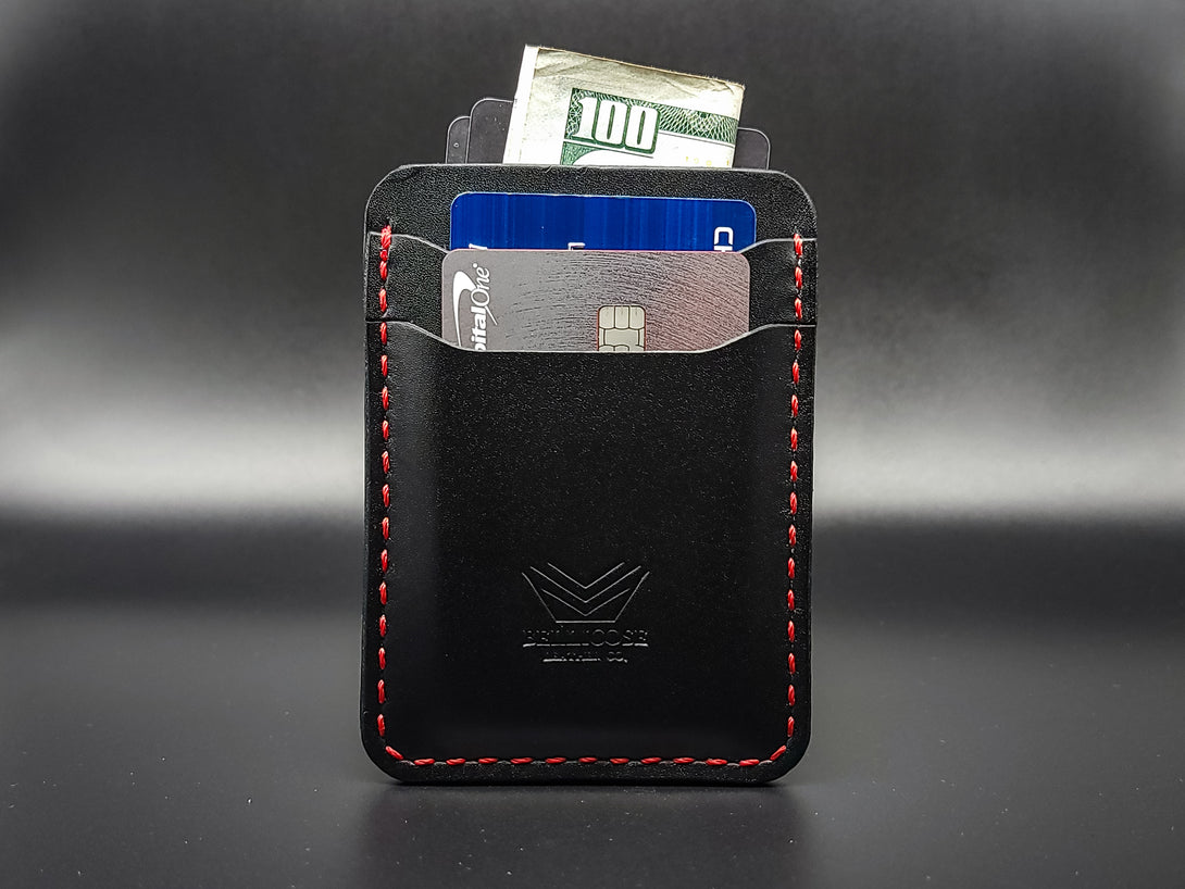 Vertical Five Pocket Wallet - Black