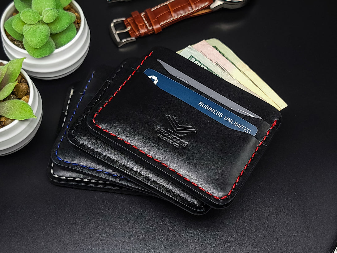 Horizontal Five Pocket Wallet - Black