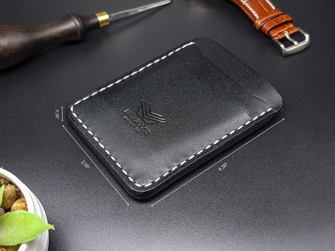 Vertical Five Pocket Wallet - Black