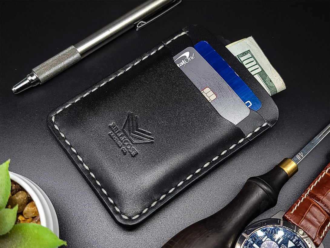 Vertical Five Pocket Wallet - Black